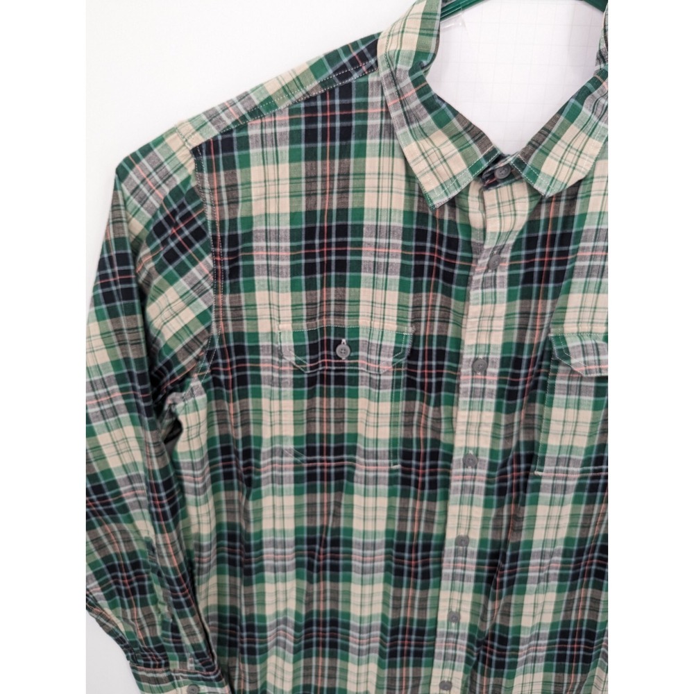Croft & Barrow Mens XL Green Plaid Quick Dry Short Long Sleeve Button Up Shirt - Picture 3 of 10